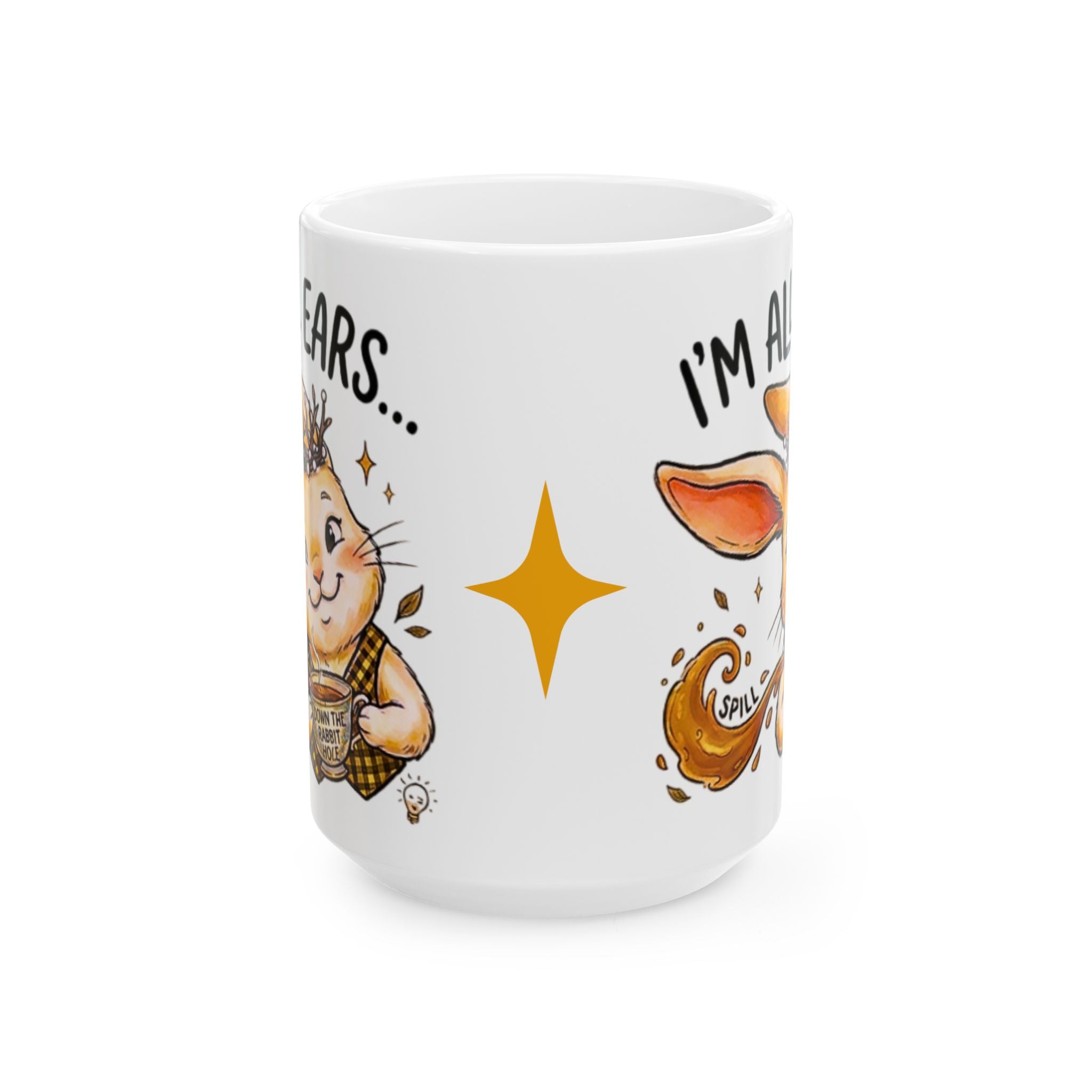 Down the Rabbit Hole Tea Mug | Funny Gossip Lover Gift 15oz